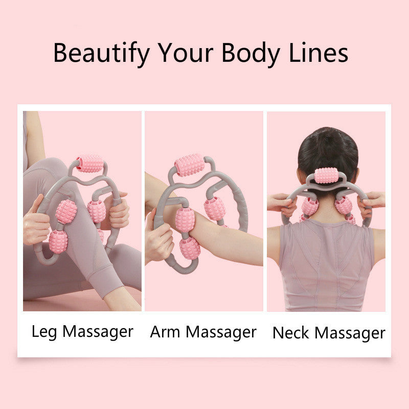 U-Shape Trigger Point Massage Roller – Full Body Muscle Relief Tool - Power Fit Zone