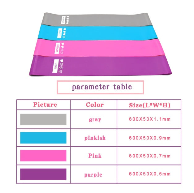 Mini Resistance Loop Bands – Set of 4 with Non-Slip Design & Carry Bag - Power Fit Zone