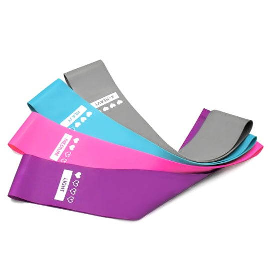 Mini Resistance Loop Bands – Set of 4 with Non-Slip Design & Carry Bag - Power Fit Zone