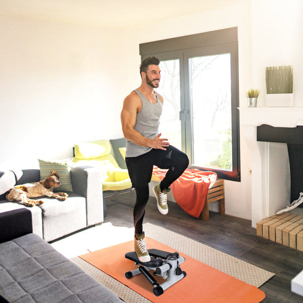 Mini Stepper Machine with Resistance Bands – Compact Full Body Workout Trainer - Power Fit Zone