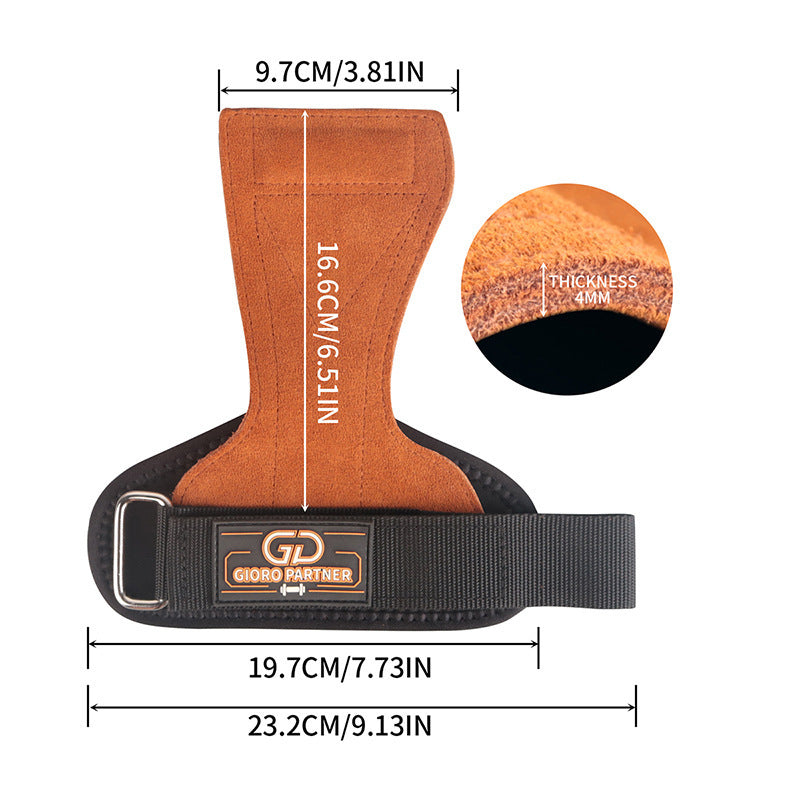 Cowhide Palm Protectors – Non-Slip Grip for Weightlifting & Fitness - Power Fit Zone