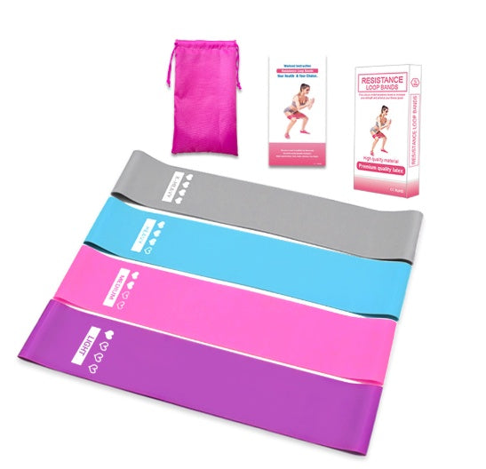 Mini Resistance Loop Bands – Set of 4 with Non-Slip Design & Carry Bag - Power Fit Zone