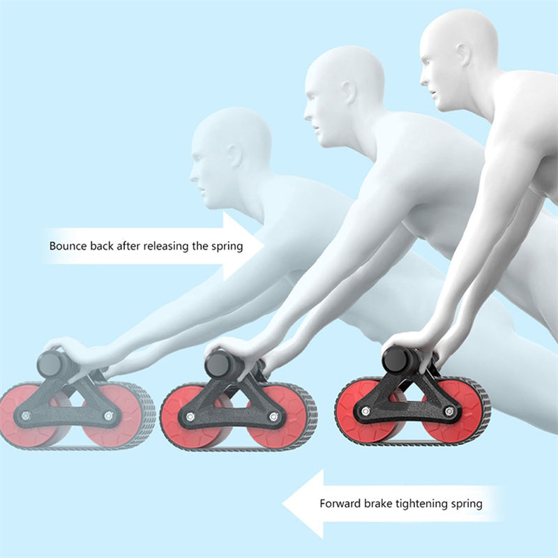 Automatic Rebound Ab Roller – Core Trainer with Knee Pad - Power Fit Zone