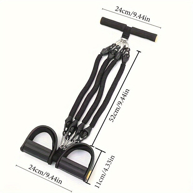 Adjustable Resistance Bands with Foot Pedals & Handles – Full Body Training Set - Power Fit Zone