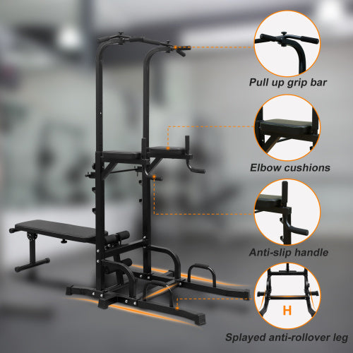 Power Tower with Bench – Multi-Function Pull-Up, Dip & Strength Training Station for Home Gyms - Power Fit Zone