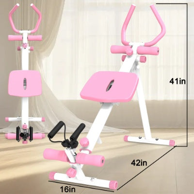 4-in-1 Ab & Full Body Workout Machine – Rowing, Leg Press, Roman Chair & Ab Glider (Foldable Design) - Power Fit Zone