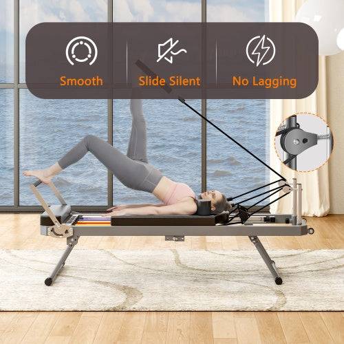 Foldable Pilates Reformer Bed – Professional Home & Studio Fitness Equipment - Power Fit Zone