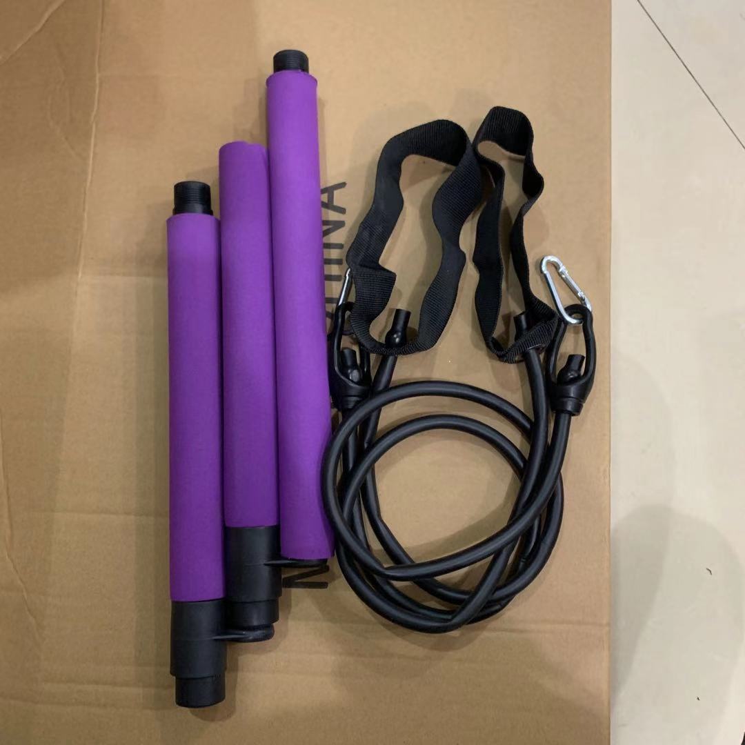3-Section Pilates Bar – Adjustable Home Fitness Stick for Yoga, Stretching & Toning - Power Fit Zone