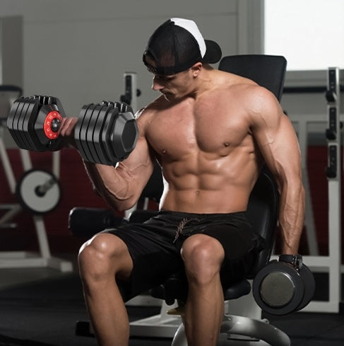 Adjustable Dumbbell Set (55LB) – 5-in-1 Free Weights for Home Gym & Full Body Workouts - Power Fit Zone