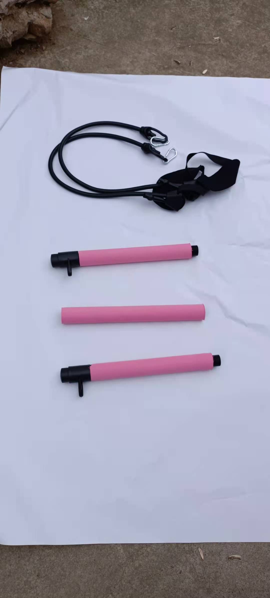 3-Section Pilates Bar – Adjustable Home Fitness Stick for Yoga, Stretching & Toning - Power Fit Zone
