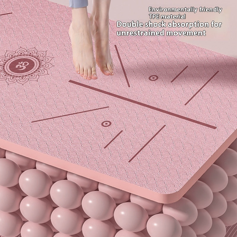 Non-Slip Gymnastic & Yoga Mat – Extra Wide, Eco-Friendly TPE with Alignment Guide - Power Fit Zone
