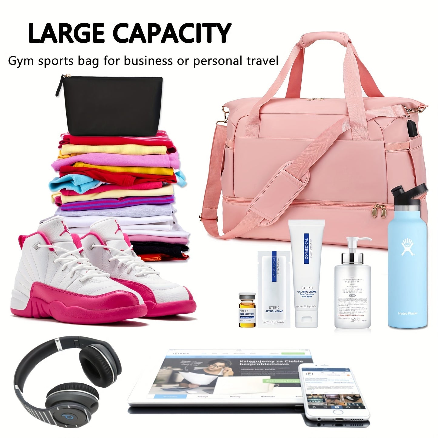 Women’s Sports & Travel Duffel Bag – Gym, Yoga, and Weekend Getaways - Power Fit Zone