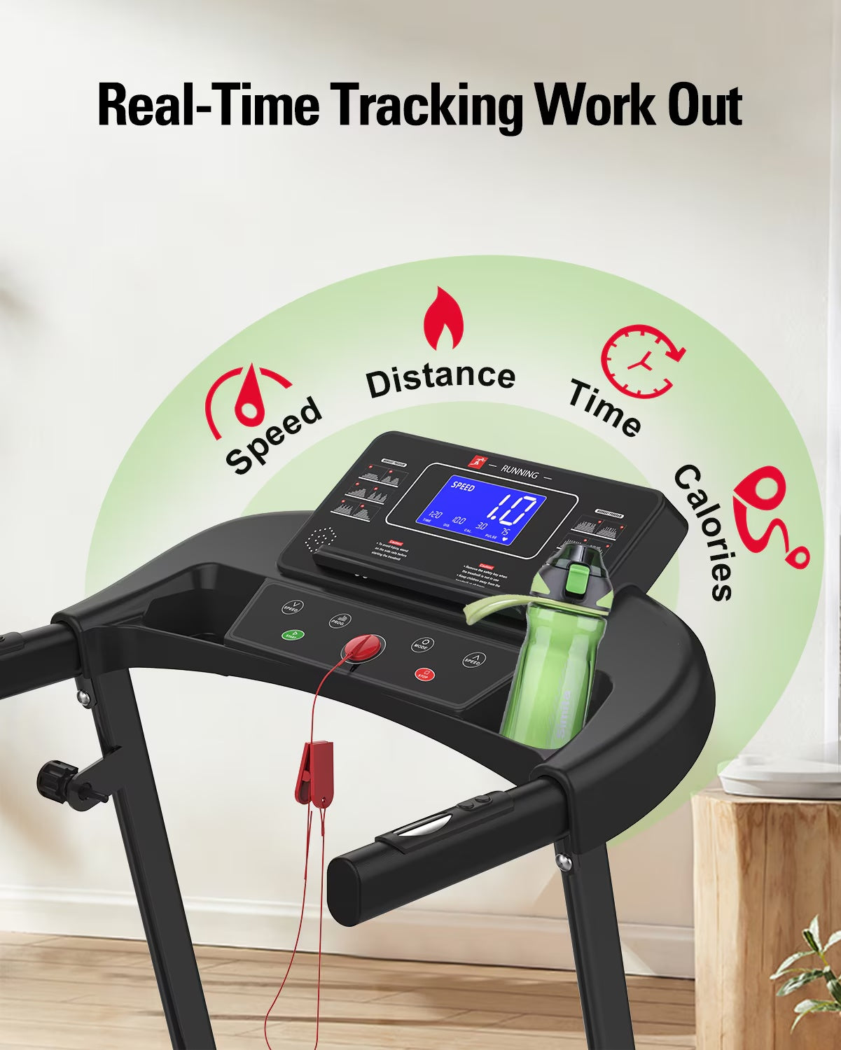 Foldable Treadmill with Incline – Compact Home Walking & Running Machine (2.5 HP, 12 HIIT Programs) - Power Fit Zone