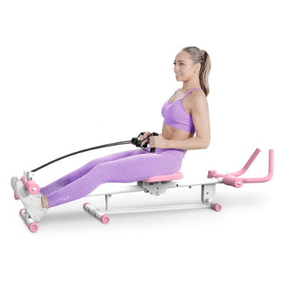 4-in-1 Ab & Full Body Workout Machine – Rowing, Leg Press, Roman Chair & Ab Glider (Foldable Design) - Power Fit Zone