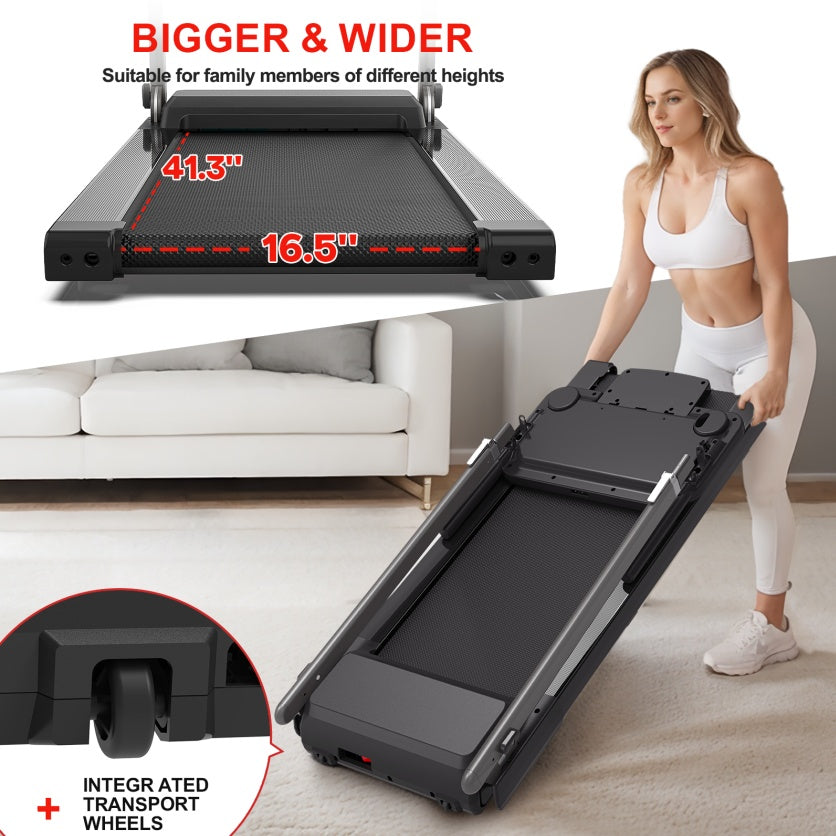 Foldable Treadmill JK68-6B – Bluetooth Music, Desk Workstation & Adjustable Height (3.0HP Motor) - Power Fit Zone