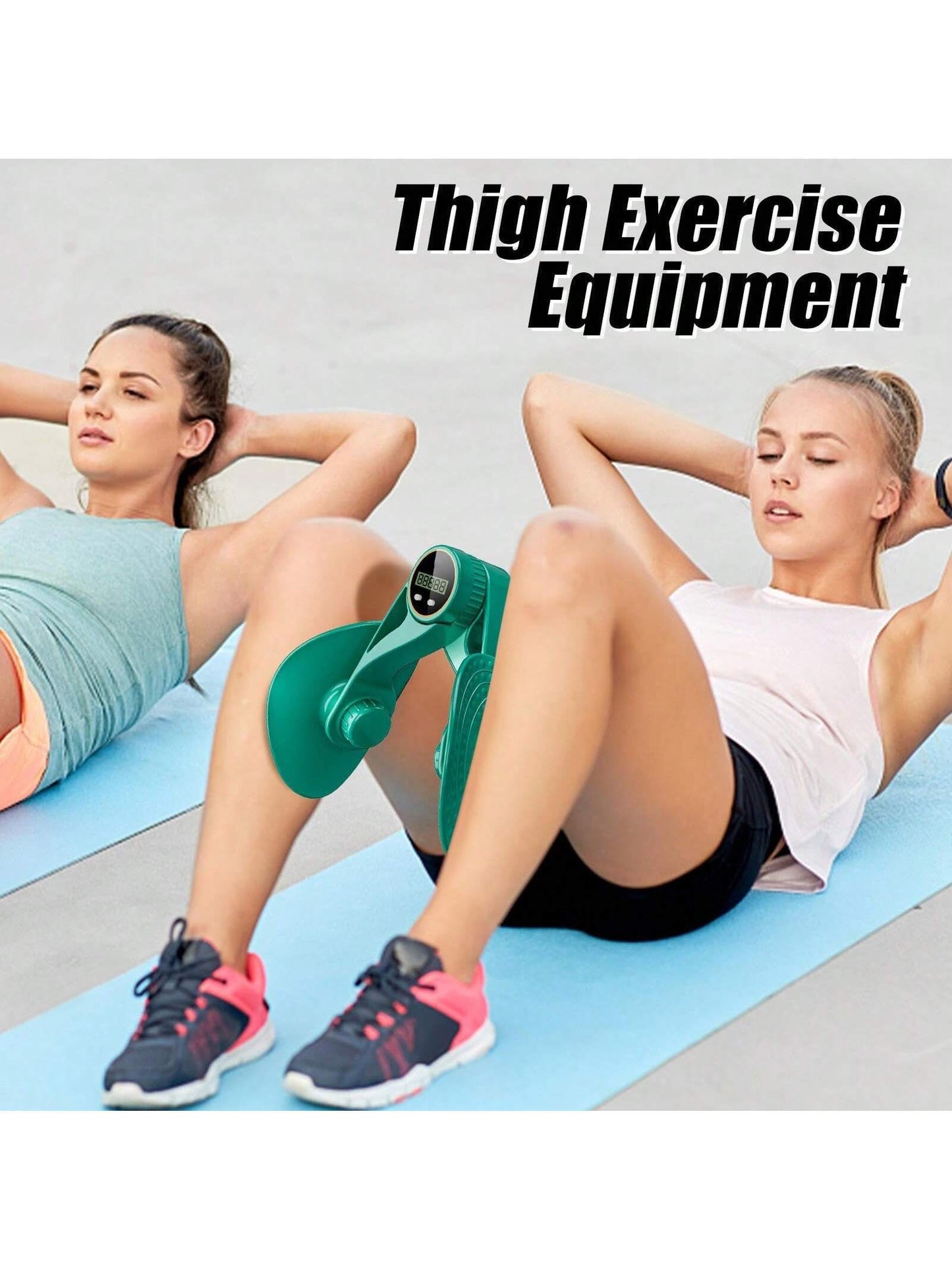 Inner Thigh & Pelvic Floor Trainer – Kegel Exerciser with Resistance Bands & LED Rep Counter (3 Levels) - Power Fit Zone