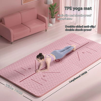 Non-Slip Gymnastic & Yoga Mat – Extra Wide, Eco-Friendly TPE with Alignment Guide - Power Fit Zone