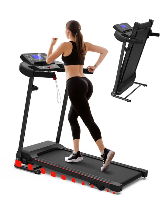 Foldable Treadmill with Incline – Compact Home Walking & Running Machine (2.5 HP, 12 HIIT Programs) - Power Fit Zone