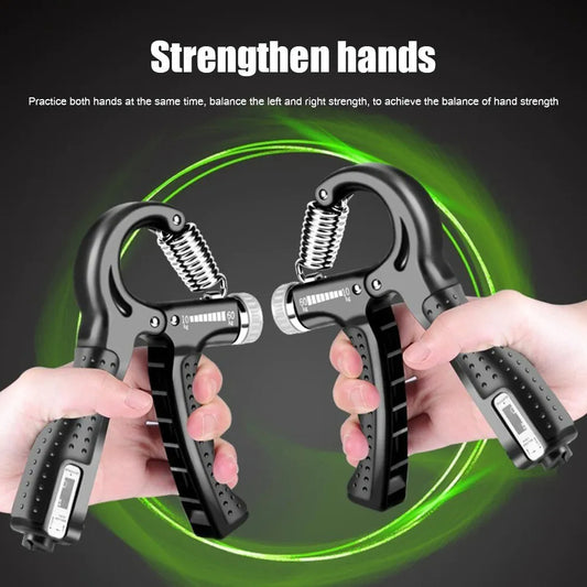 Adjustable Hand Grip Strengthener – Finger, Hand & Forearm Trainer with Built-In Counter - Power Fit Zone