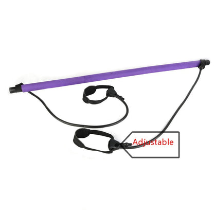 3-Section Pilates Bar – Adjustable Home Fitness Stick for Yoga, Stretching & Toning - Power Fit Zone