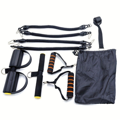 Adjustable Resistance Bands with Foot Pedals & Handles – Full Body Training Set - Power Fit Zone