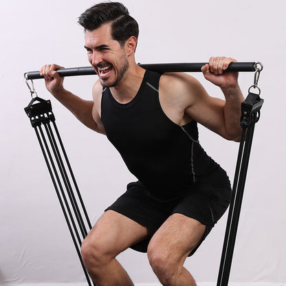 Pilates Bar with Bearing Ring – Portable Home Gym Stick for Full Body Workouts - Power Fit Zone