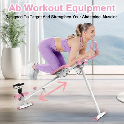 4-in-1 Ab & Full Body Workout Machine – Rowing, Leg Press, Roman Chair & Ab Glider (Foldable Design) - Power Fit Zone