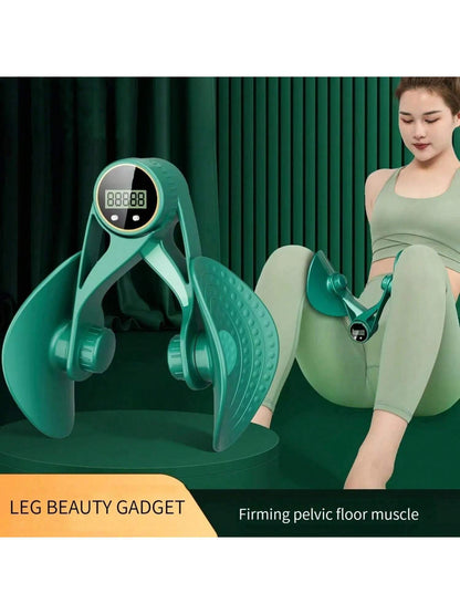 Inner Thigh & Pelvic Floor Trainer – Kegel Exerciser with Resistance Bands & LED Rep Counter (3 Levels) - Power Fit Zone