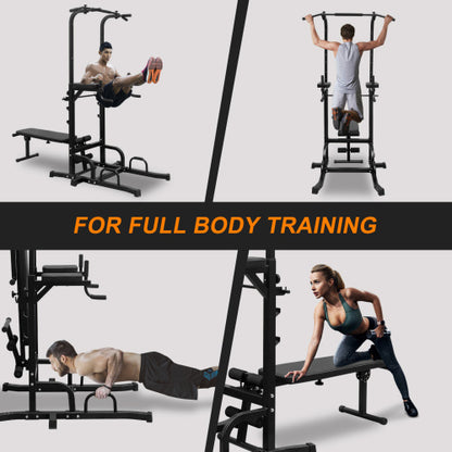 Power Tower with Bench – Multi-Function Pull-Up, Dip & Strength Training Station for Home Gyms - Power Fit Zone