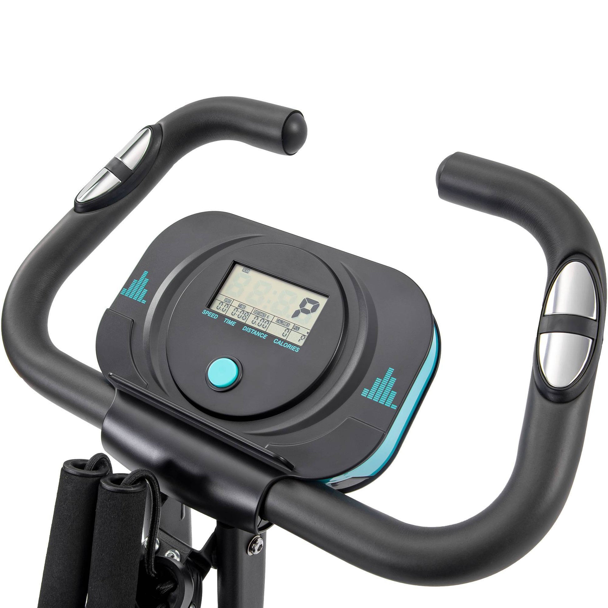 Folding Exercise Bike – 2-in-1 Upright & Recumbent with Adjustable Resistance - Power Fit Zone