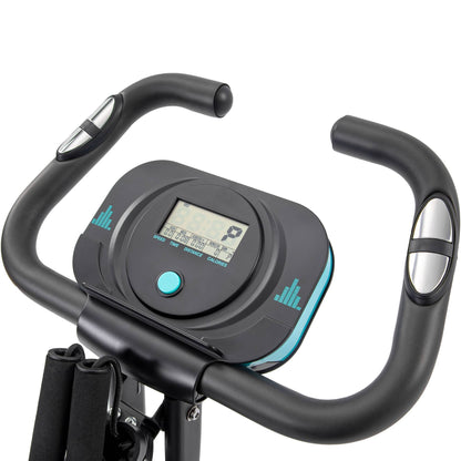 Folding Exercise Bike – 2-in-1 Upright & Recumbent with Adjustable Resistance - Power Fit Zone