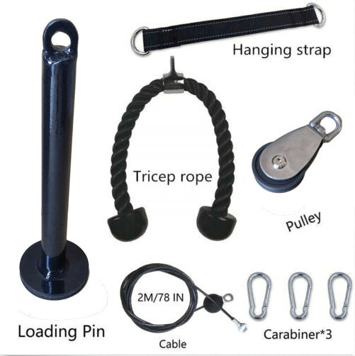 Portable Pulley Cable System – DIY Home Gym for Arm & Upper Body Strength - Power Fit Zone