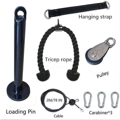Portable Pulley Cable System – DIY Home Gym for Arm & Upper Body Strength - Power Fit Zone